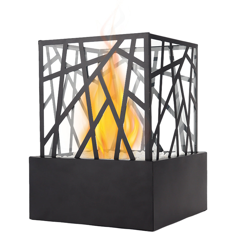 JHY DESIGN Portable Fire Pit Bowl 29cm H – Clean-Burning Bio Ethanol, Ventless, Indoor/Outdoor-1