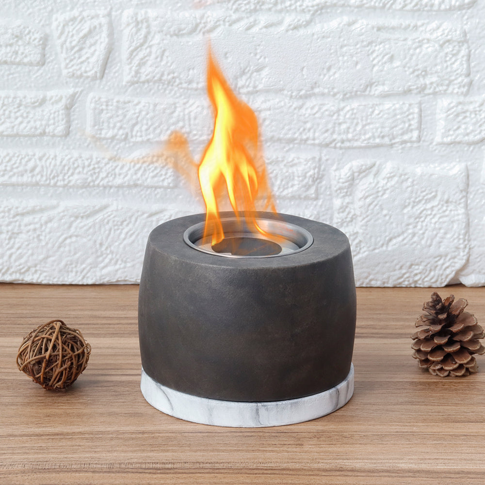 Black Graphite Color Cement Fireplace Concrete Fire Bowl Indoor Fire Pit-3