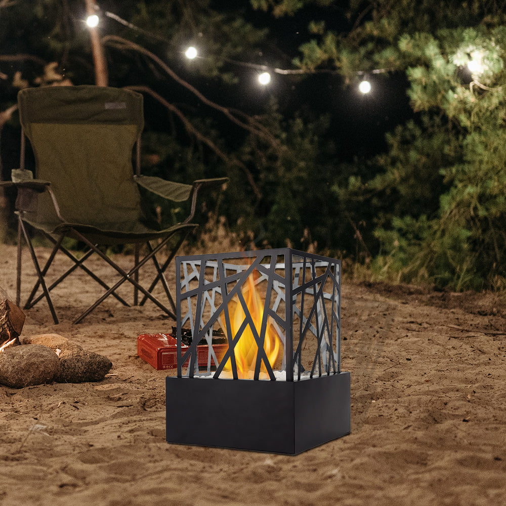 JHY DESIGN Portable Fire Pit Bowl 29cm H – Clean-Burning Bio Ethanol, Ventless, Indoor/Outdoor-3
