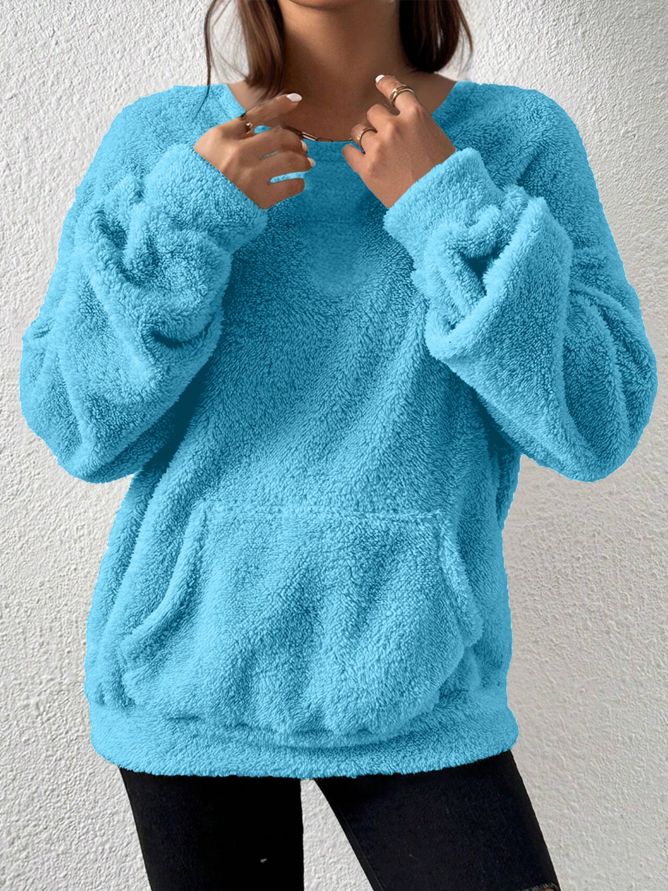 Women's Casual Fashion Solid Color Long-sleeved Sweater